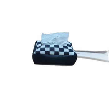 Θήκη χαρτοπετσετών αυτοκινήτου από δέρμα και πολυεστέρα, προσαρμόσιμη, διακόσμηση εσωτερικού αυτοκινήτου