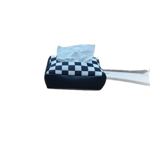 Θήκη χαρτοπετσετών αυτοκινήτου από δέρμα και πολυεστέρα, προσαρμόσιμη, διακόσμηση εσωτερικού αυτοκινήτου