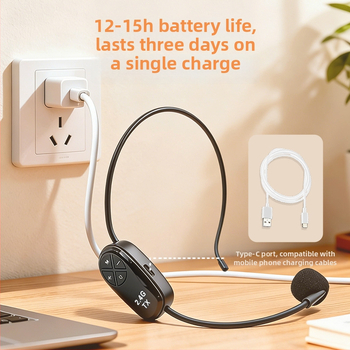 Bezdrôtový kondenzátorový mikrofónový systém s indikáciou stavu batérie, kardioidný pre konferencie, model LSP101