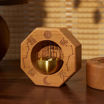 Clopot de ușă din mahon – pandantiv, cadou pentru nuntă, zi de naștere, casă nouă