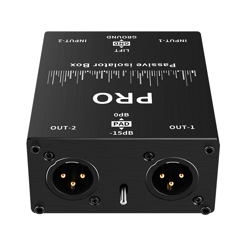 TITAK Hta003q audio izolator sa 6,35 mm XLR priključkom za smanjenje šuma i zaštitu miksera