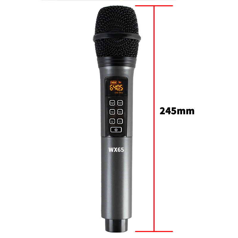 WX65 dinamički mikrofon s pokretnom zavojnicom – Greyish Saint, izmjenjiva baterija 500–800 mAh, trajanje 3–6 sati, SNR <60 dB