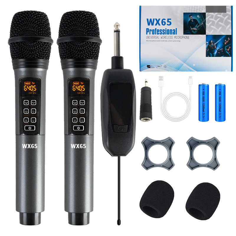 WX65 dinamički mikrofon s pokretnom zavojnicom – Greyish Saint, izmjenjiva baterija 500–800 mAh, trajanje 3–6 sati, SNR <60 dB