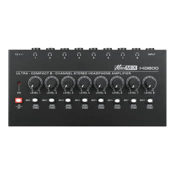 HA800 amplificator profesional pentru monitorizare in-ear, 1 intrare, 8 ieșiri, pentru înregistrare pe calculator și monitorizare în timp real