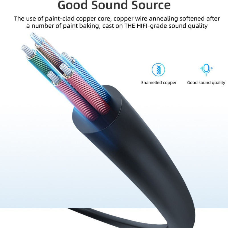Audio kabel: 3,5 mm stereo na dvostruki 6,35 mm mono, jedan na dva za računalni mikser; jezgro bakrene žice s tinovanom prevlakom; vodič: legura