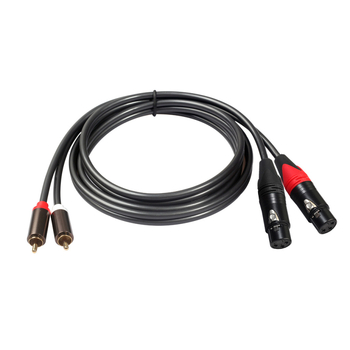 Cablu de semnal audio: RCA dublu masculin la XLR dublu masculin; placare cu aur; conductor din cupru (Tip: cablu de semnal; Conectori: RCA masculin → XLR masculin; Material conductor: cupru; Placare: aur)