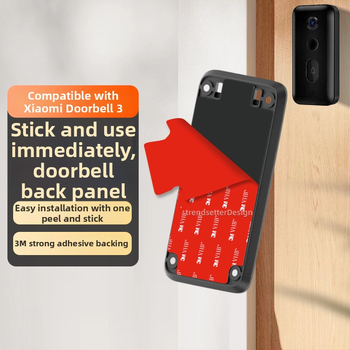 Lepidlo pre zadnú dosku zvončeka Xiaomi Mijia Smart Doorbell 3 | Model THS-xm3 | Materiál: PS+PP+silikagél | Typ: Zabezpečovacie/alarmové príslušenstvo | Účel: Lepidlo na zadnú dosku zvončeka