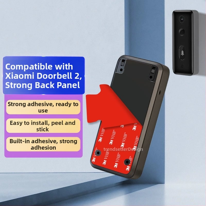 Lepidlo pre zadnú dosku zvončeka Xiaomi Mijia Smart Doorbell 3 | Model THS-xm3 | Materiál: PS+PP+silikagél | Typ: Zabezpečovacie/alarmové príslušenstvo | Účel: Lepidlo na zadnú dosku zvončeka