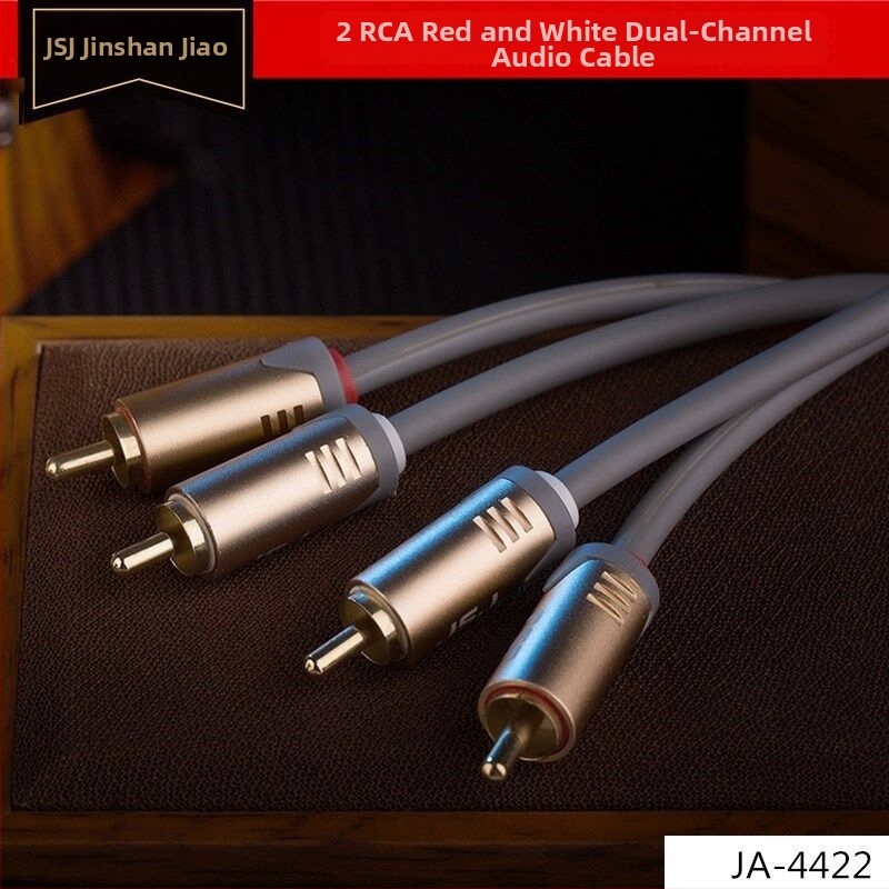 RCA kábel s Lotus hlavou, dvojcestný vyvážený zvukový kábel od značky Jsj Jinshanjiao, PVC plášť, RoHS certifikovaný pre audio a video