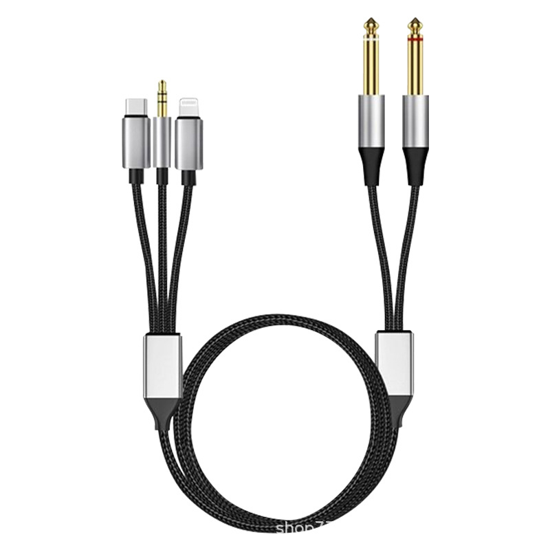 3,5 mm na dualni 6,5 mm, 3-u-1 audio kabel za mikser, zvučnike, pojačalo i električnu klaviaturu