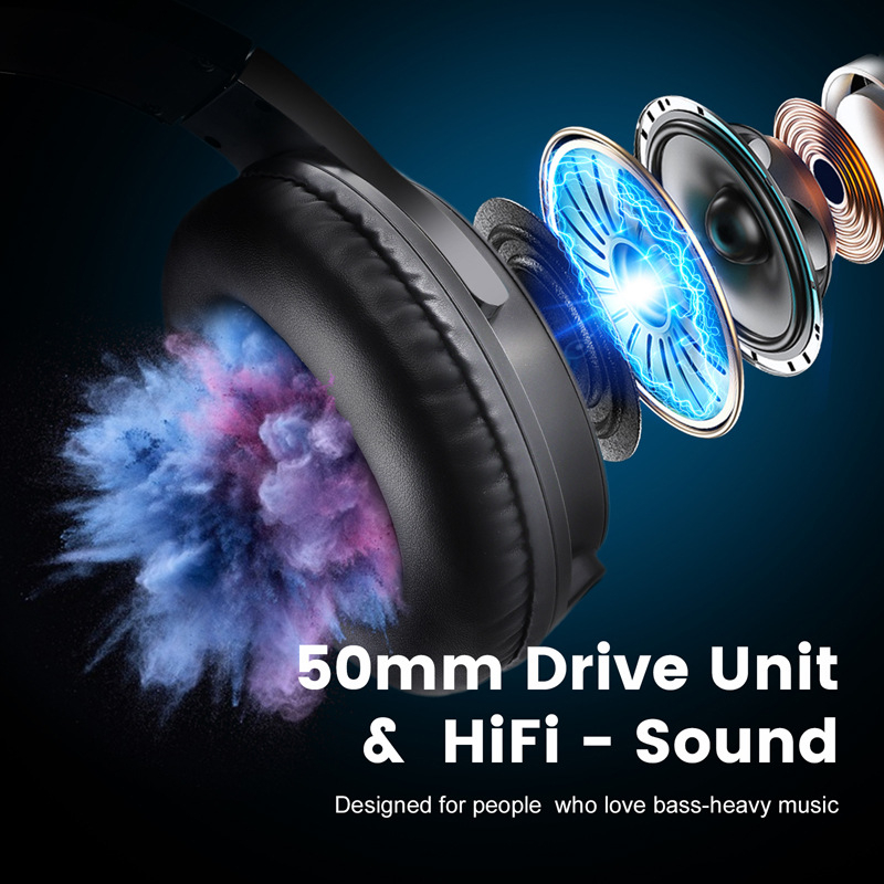 Slušalice Studio HIFI – Profesionalni DJ, žične, 50 mm driver, 20–20 kHz, 32 Ω