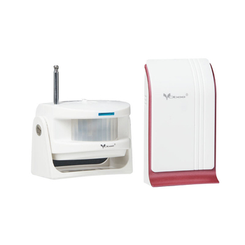 Sistem de sonerie wireless cu senzor infraroșu split și alarmă antifurt, model K06-AC, 220V, mod de alimentare: comunicare, 60 de tonalități