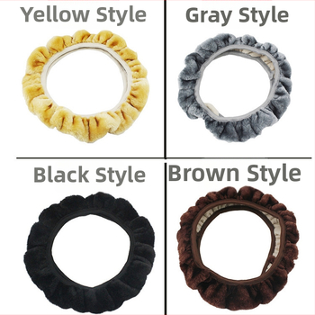 Zimný poťah na volant z umelého plyšu, univerzálne uchytenie, materiál: umelý plyš, inštalácia: všeobecná