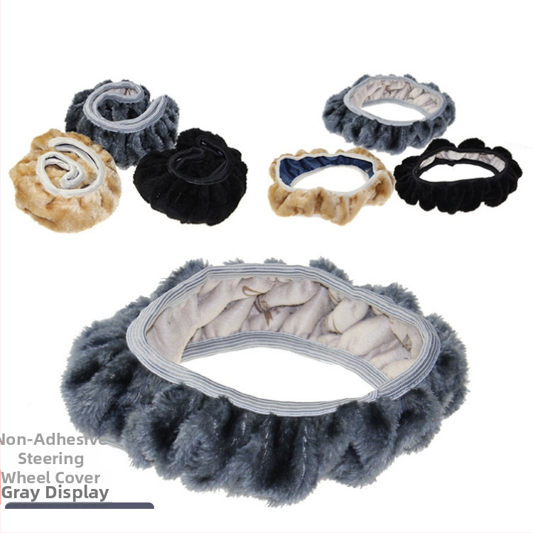Zimný poťah na volant z umelého plyšu, univerzálne uchytenie, materiál: umelý plyš, inštalácia: všeobecná