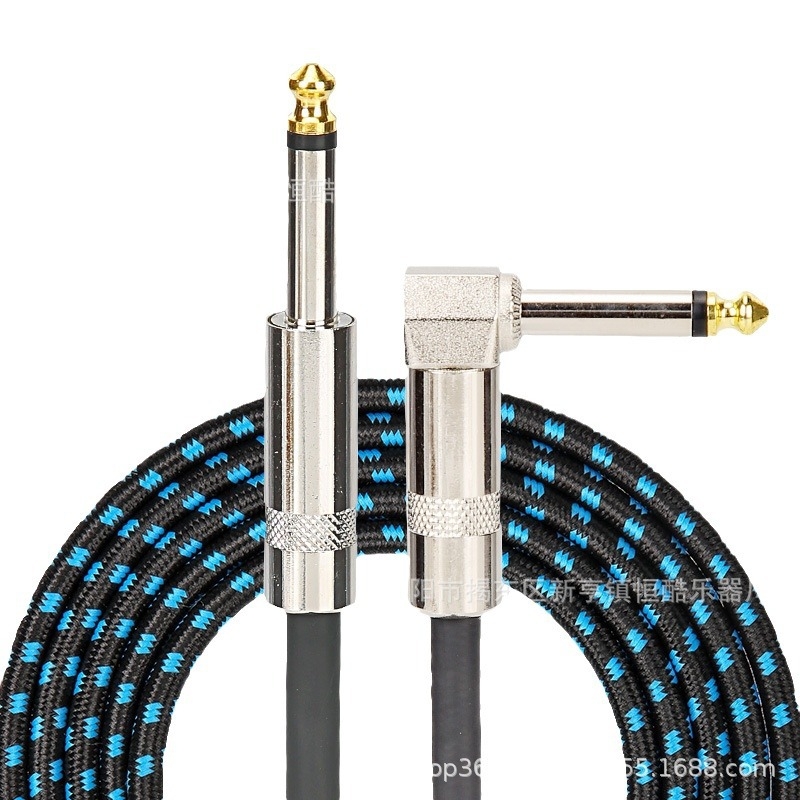 HK-YPX-09 Štiteni audio kabel s pravim kutem, najlon pređa + bakreno jezgro, za glazbene instrumente