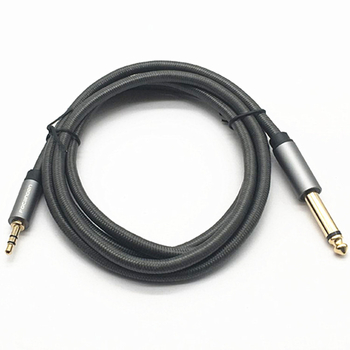 Kabel za mikrofon 3,5 mm na 6,35 mm, zlatno-pozlaćeni aluminijski kućište, pamuk mreža, Weiyida, za audio i video
