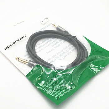 Kabel za mikrofon 3,5 mm na 6,35 mm, zlatno-pozlaćeni aluminijski kućište, pamuk mreža, Weiyida, za audio i video