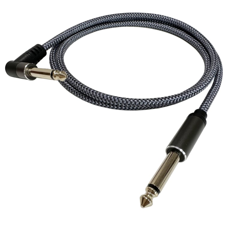 Audio kabel, model: 6.5 straight to curved; bakreni jezgra; kompatibilno s gitarom, pojačalom, miksom, digitalnom tipkovnicom; ROHS