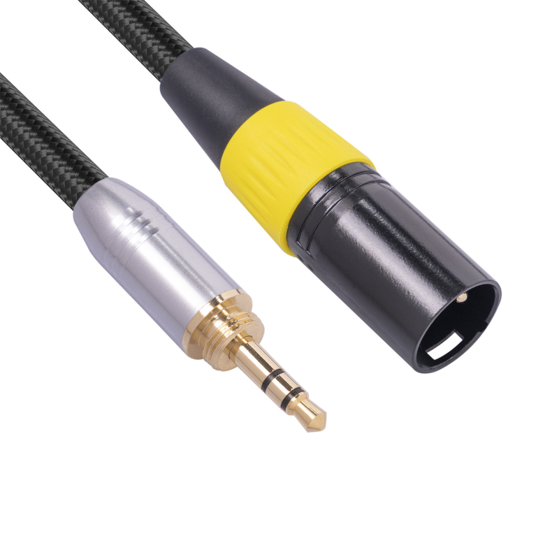 Audio kabel 3,5 mm na XLR 3-pinski muški, zlatim premazom, bakreno jezgro, Rexlis SB423XK108-03