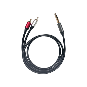 RCA audio kabel, 6.5 mm na dvostruki RCA i 6.35 mm na 2RCA – pozlaćeno, bakreno jezgro cínirano, RoHS