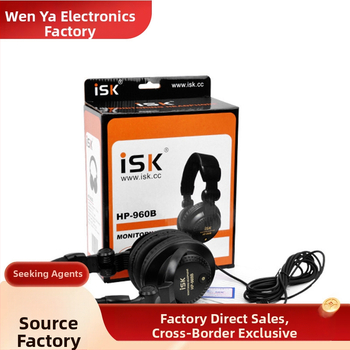 Káblový monitor na slúchadlá ISK HP-960B so zvukovou kartou – pre živé výkony, DJ mixovanie a nahrávacie štúdio; 1-ročná záruka, bez prispôsobovania