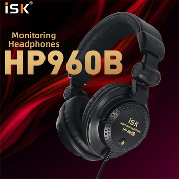 Káblový monitor na slúchadlá ISK HP-960B so zvukovou kartou – pre živé výkony, DJ mixovanie a nahrávacie štúdio; 1-ročná záruka, bez prispôsobovania