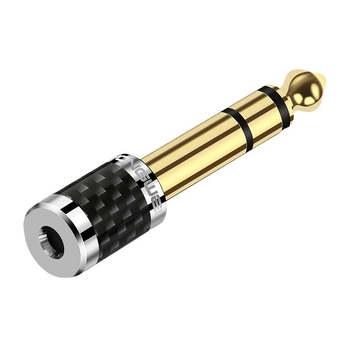 Yongwei tiszta réz adapter 6,5–3,5 mm, 3,5 mm női a 6,35 mm férfihoz, audió/videó, elektronikus zongora, mikrofon, headset, RoHS