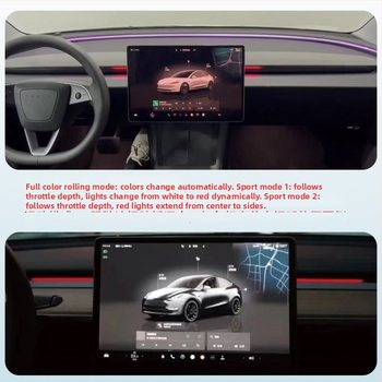 BK-060 ambientno svjetlo za Tesla Model 3/Y, središnja konzola, detekcija mrtvog kuta i inteligentno upozoravajuće svjetlo.
