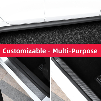 Automobilová prahová lišta, Delano PVC, karbonový vzor, model 08