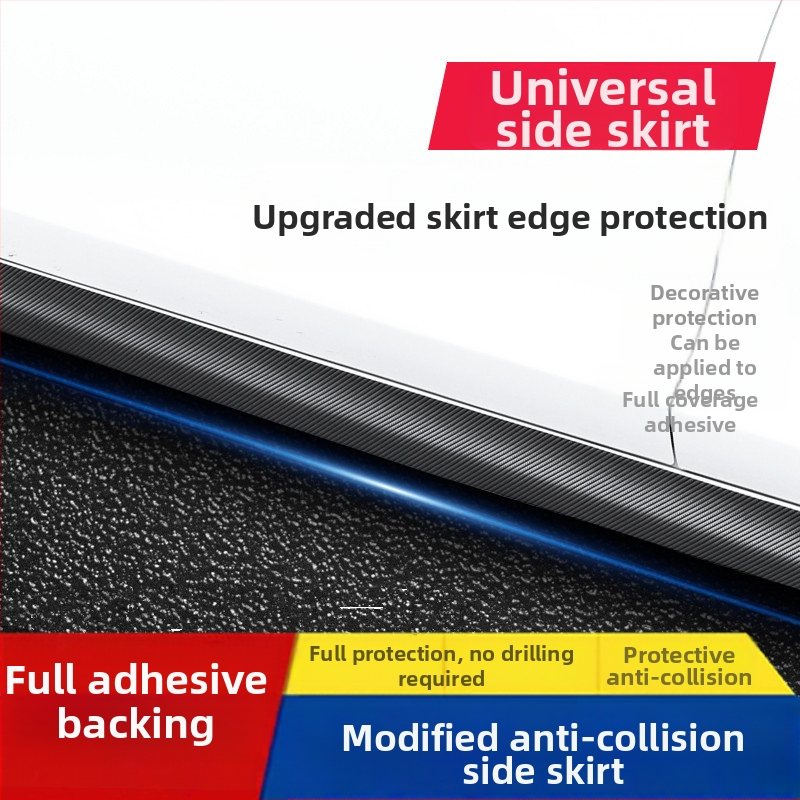 Automobilová prahová lišta, Delano PVC, karbonový vzor, model 08