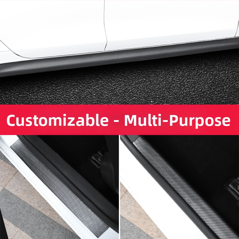 Automobilová prahová lišta, Delano PVC, karbonový vzor, model 08