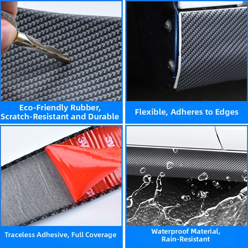 Automobilová prahová lišta, Delano PVC, karbonový vzor, model 08