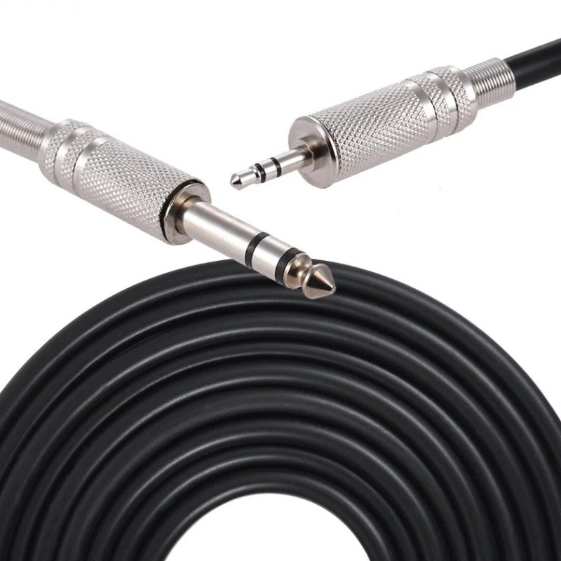 dx Audio kabel 6,5 mm na 3,5 mm, troje vodiča, bakreno jezgro, niklano, za računalnu perifernu opremu