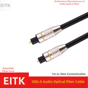 Optički audio kabel za spoj TV-a i pojačala, zlatno obloženi završetak, anti-interferencija, duljine 1–30 m
