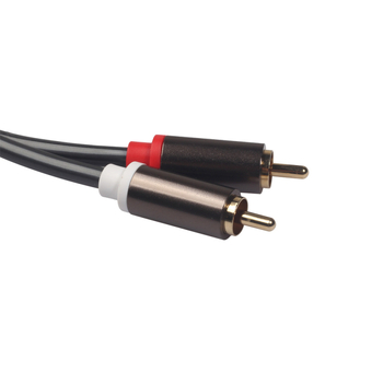 Audio kabel: 2× RCA muškim priključcima na XLR ženski, bakreni vodovi s pozlaćenim kontaktima, aluminijsko kućište i cinkovi konektori, REXLIS, model 366120-15
