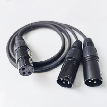 XLR audio kabel 1 na 2, balansiran, ženski na dva muška priključka