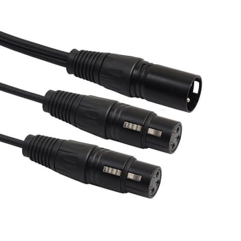 XLR audio kabel 1 na 2, balansiran, ženski na dva muška priključka