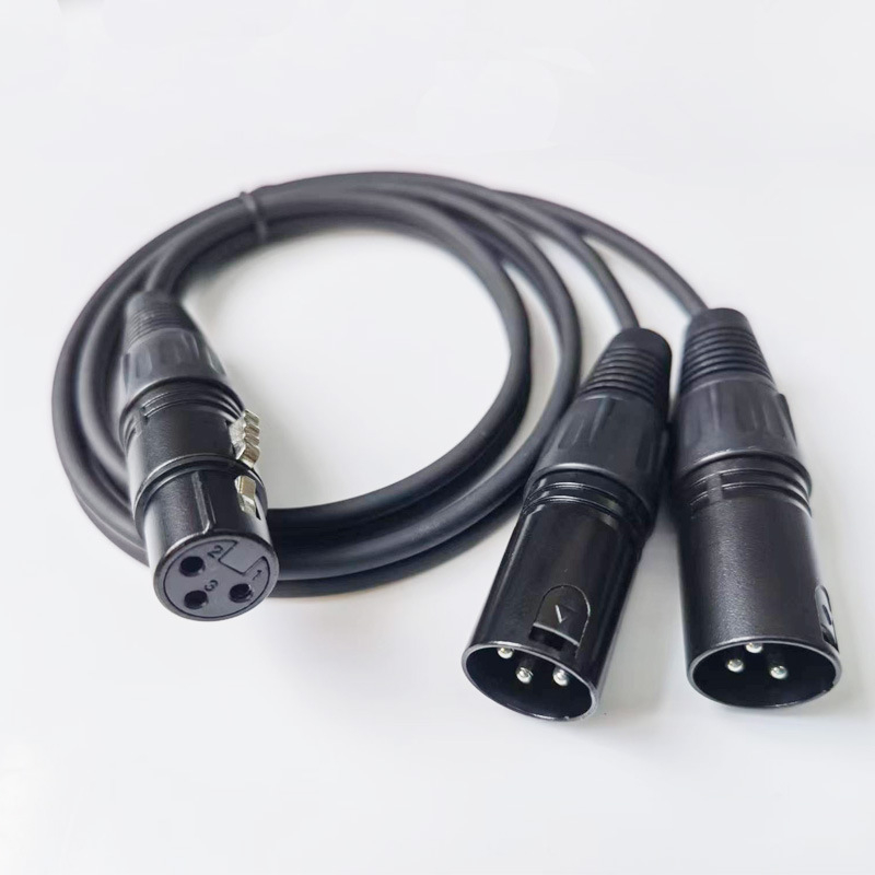 XLR audio kabel 1 na 2, balansiran, ženski na dva muška priključka