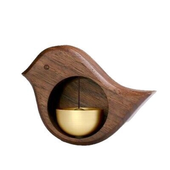 Pandantiv clopot de vânt din metal și lemn - stil modern, decor pentru dormitor și ușa de intrare, origine Zhejiang, ambalat într-o cutie