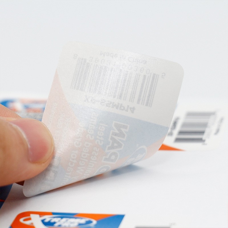 Naljepnica za barcode s promjenjivim serijskim brojem, PET samoljepljiva, pravokutna, vodootporna, otporna na kidanje i habanje, -40 do 280°C