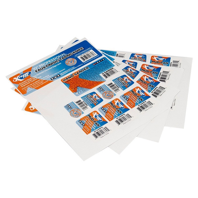 Naljepnica za barcode s promjenjivim serijskim brojem, PET samoljepljiva, pravokutna, vodootporna, otporna na kidanje i habanje, -40 do 280°C