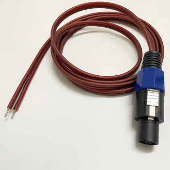 Kábel pre reproduktory s čistými meďnými vodičmi, 2 banánové konektory na Speakon samca, elastický PVC plášť