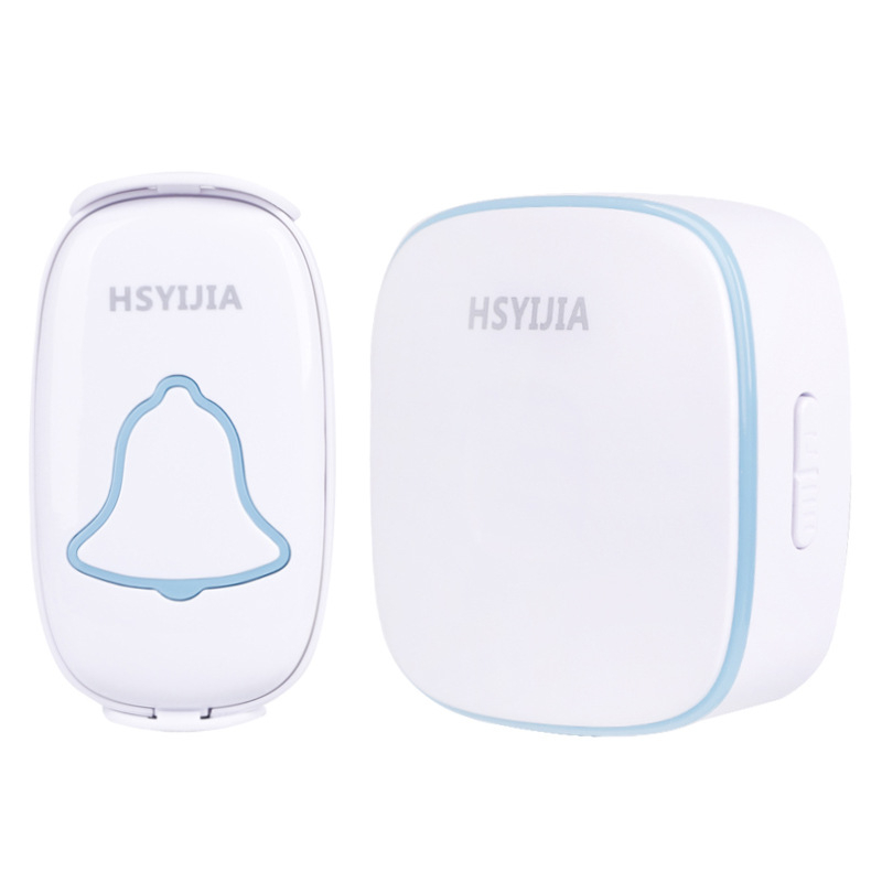 HSYIJIA A808 Bežični zvono za vrata za starije – alarm jednim gumbom, baterijsko napajanje, 110–220 V, 36 melodija