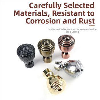 Koncové kryty na závesovú tyč, železný kužeľový koniec, pre rímsku tyč a posuvnú dráhu, moderný minimalistický štýl, prispôsobiteľné