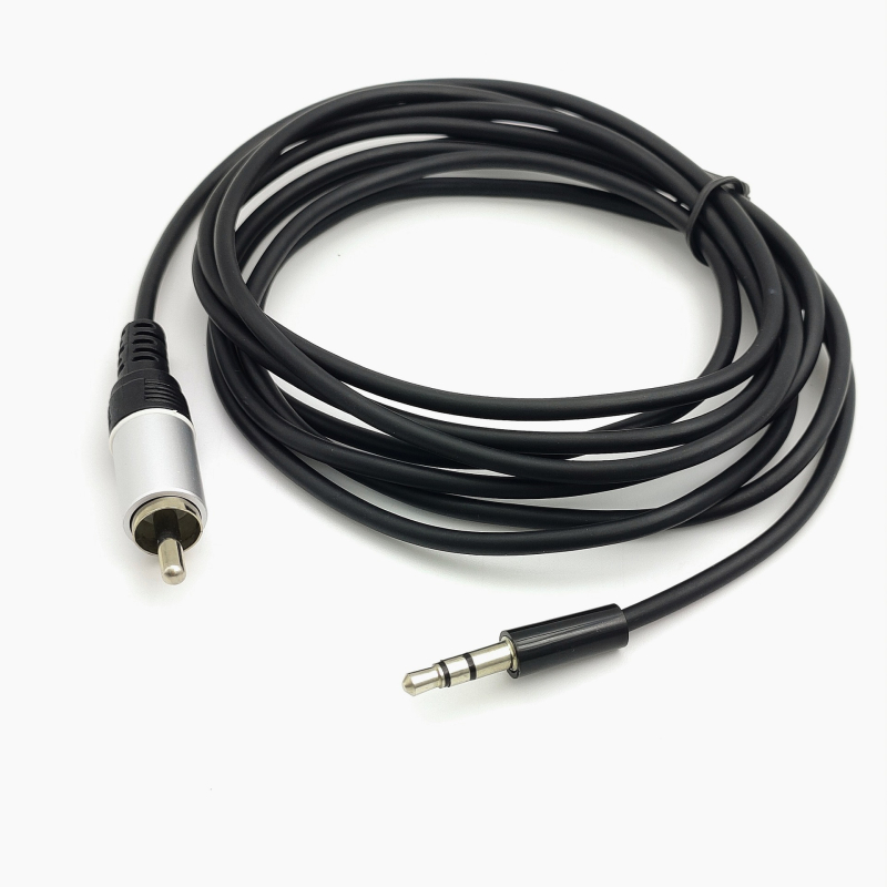 3,5 mm na RCA audio kabel, niklani konektori, bakreno jezgro s folijskim oklopom, ROHS potvrda, model CABLE05US-2M