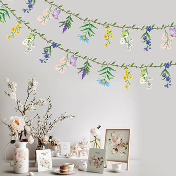 Decorațiune de spațiu: ghirlandă din hârtie cu fluturi sălbatici pe panglică pentru decor acasă