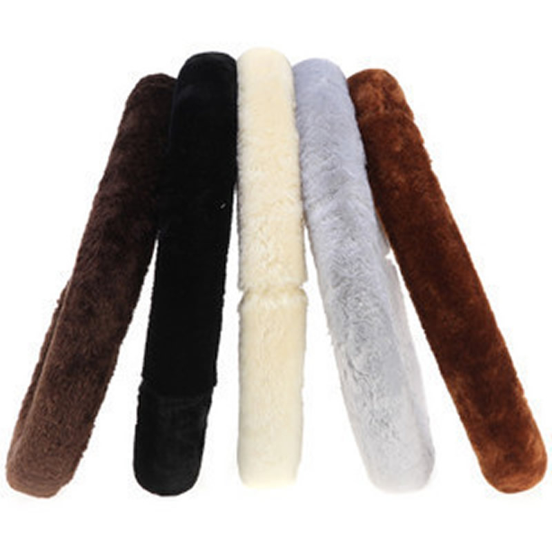 Univerzalna navlaka za volan od kratkog pliša — poslovni stil, sve sezone, sintetički pliš, spremno za privatnu marku