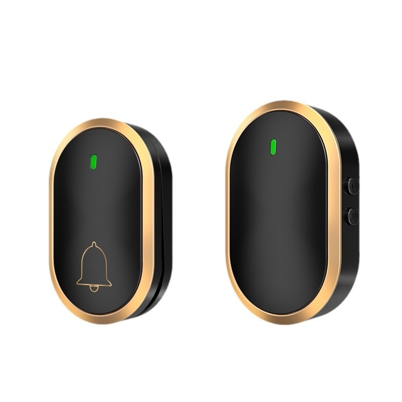 Sonerie wireless pentru ușă cu emițător autonom și receptor alimentat la priză, 110–240V, 38 tonalități polifonice, impermeabilă, rază lungă, pentru îngrijirea persoanelor vârste