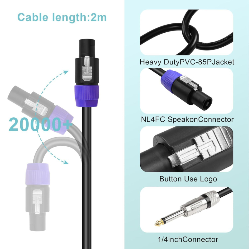 Linie audio Yuchen OM003, nucleu din cupru, conductor din cupru fără oxigen, placare nichel, pentru echipament audio digital