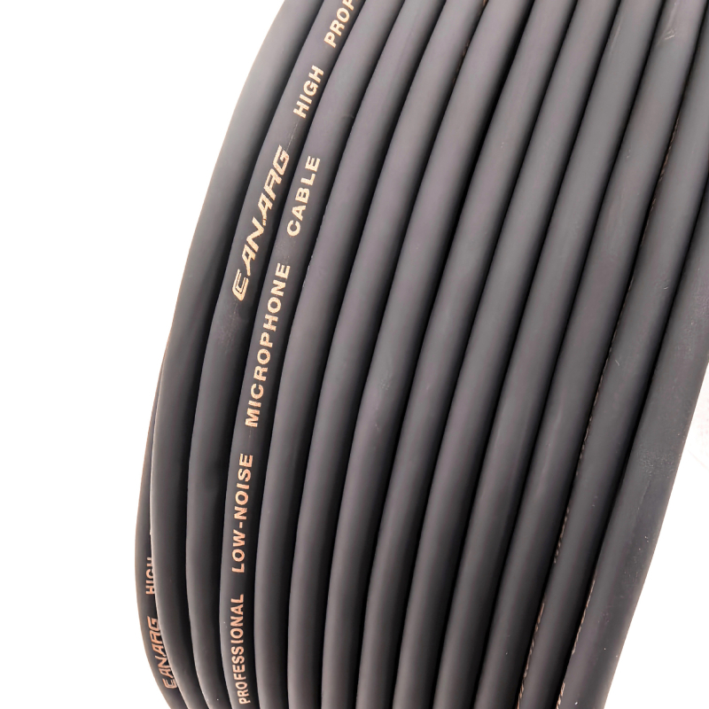Cablu de microfon, cablu cu plasă tricotată, izolație cu fum redus și fără halogeni, echilibrat pentru semnale audio și video